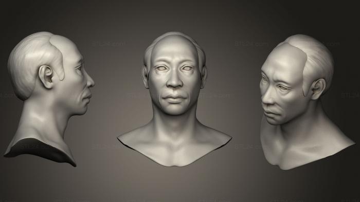 Бюсты и барельефы известных личностей (Туонг Бан Тхан, BUSTC_0869) 3D модель для ЧПУ станка